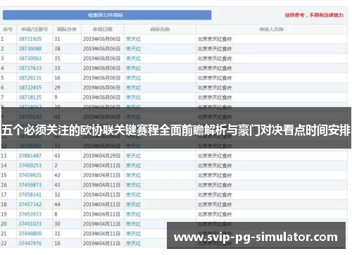 五个必须关注的欧协联关键赛程全面前瞻解析与豪门对决看点时间安排 五个必须关注的欧协联关键赛程全面前瞻解析与豪门对决看点时间安排